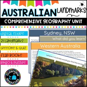 AUSTRALIAN LANDMARKS PACK -A comprehensive Geography Unit #TPTSALESrus