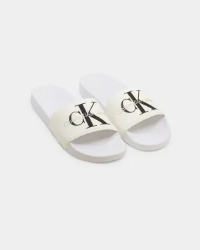 Calvin Klein Monogram Slides Bright White