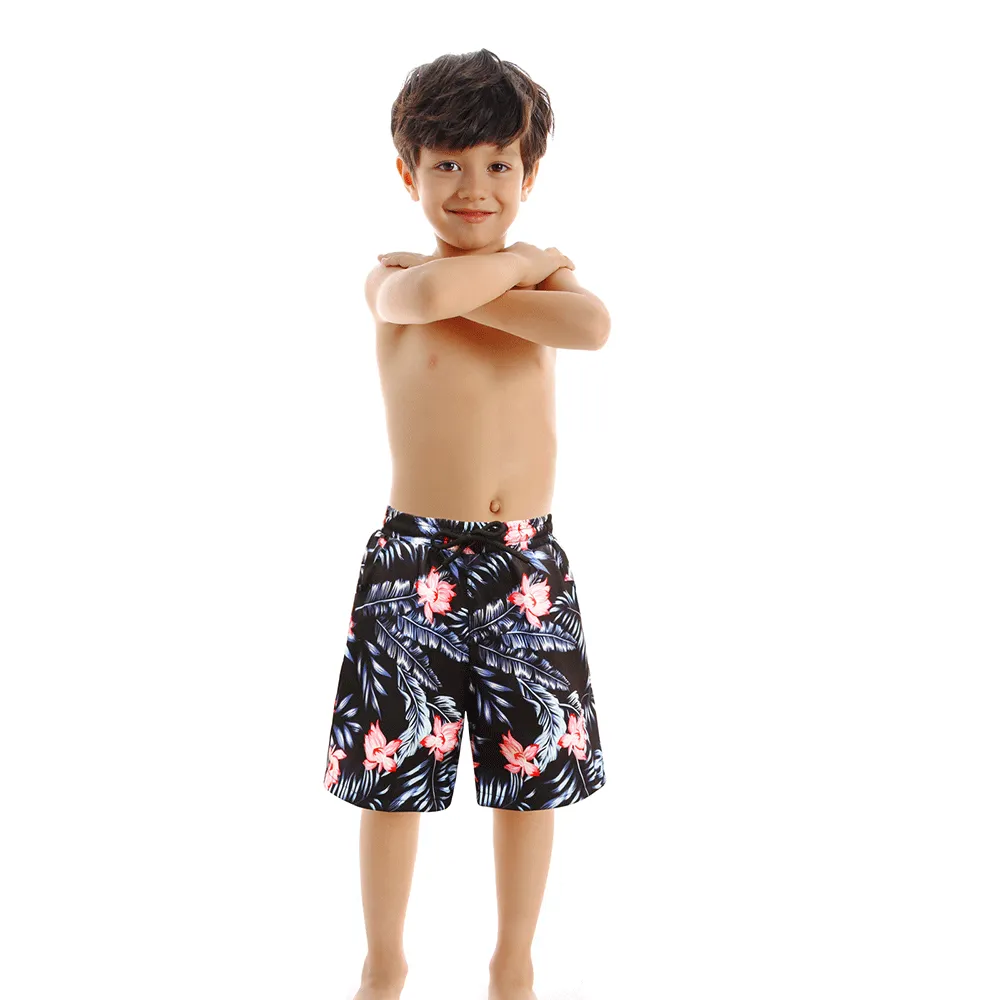 Family Matching Plants Printed Swimsuits