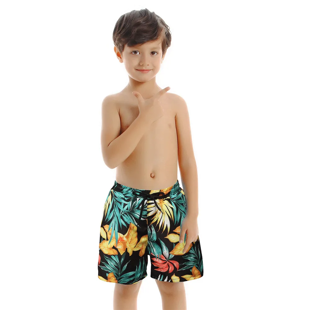 Family Matching Plants Printed Swimsuits