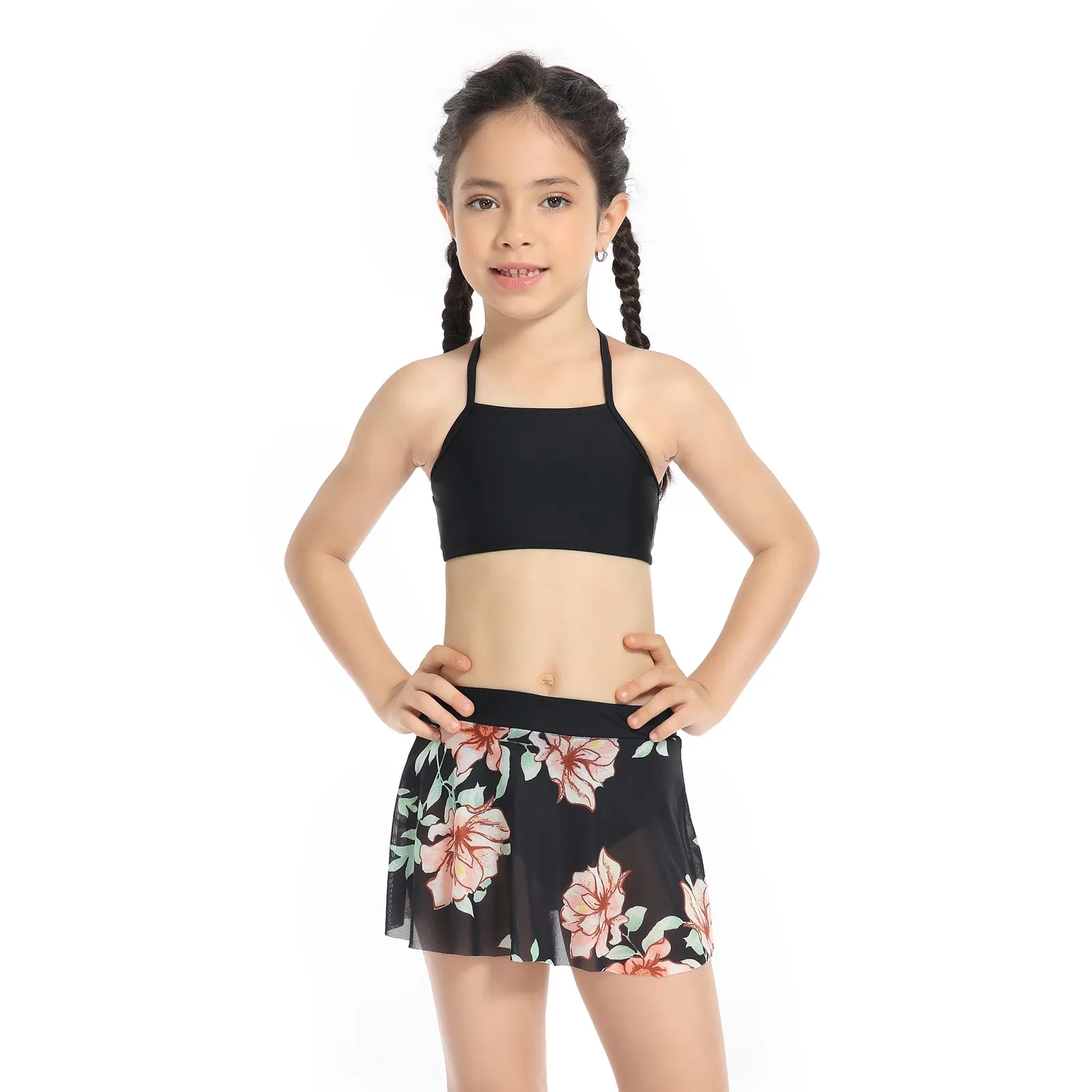 Family Matching Plants Printed Swimsuits