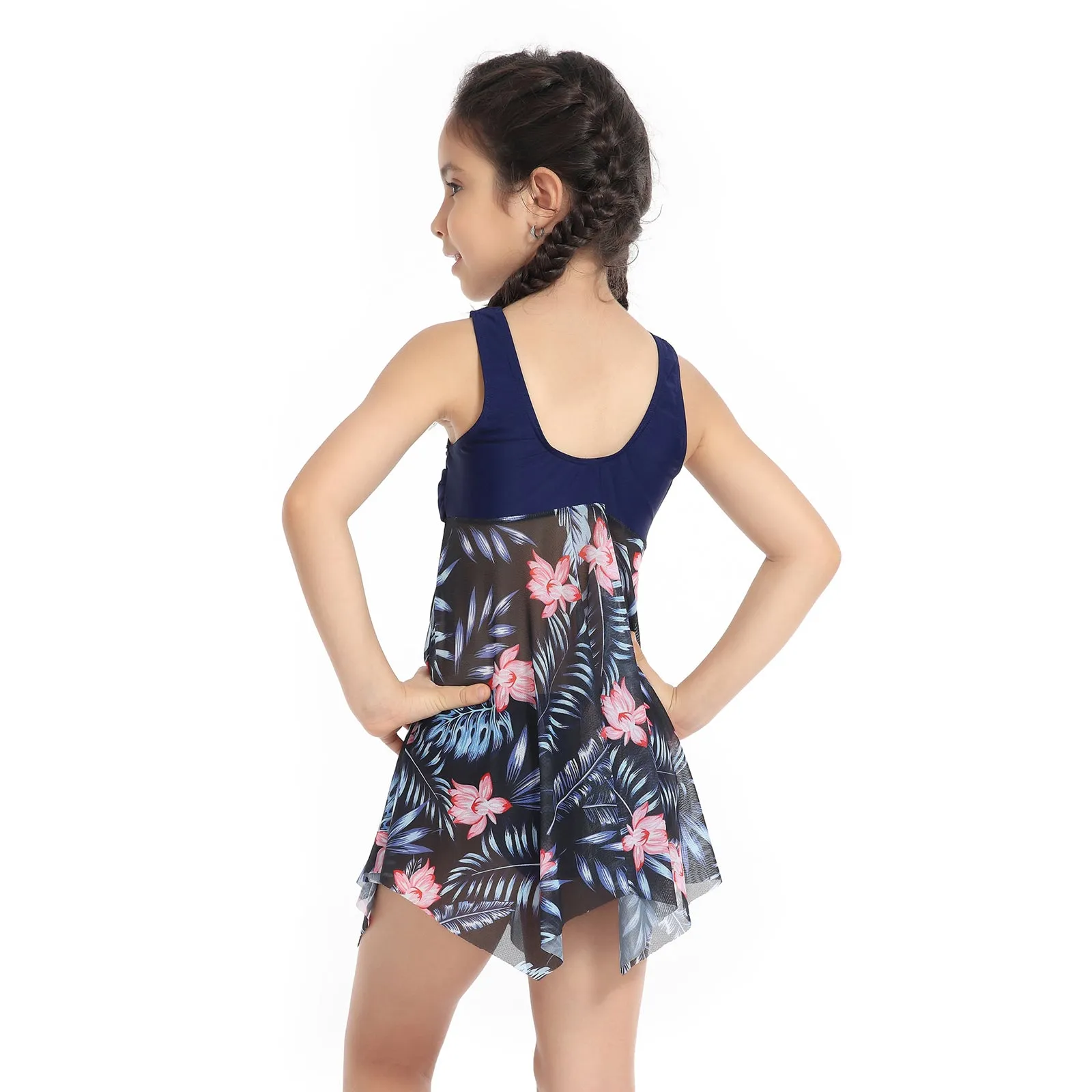 Family Matching Plants Printed Swimsuits