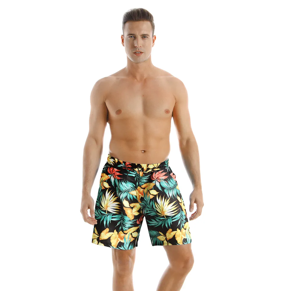 Family Matching Plants Printed Swimsuits