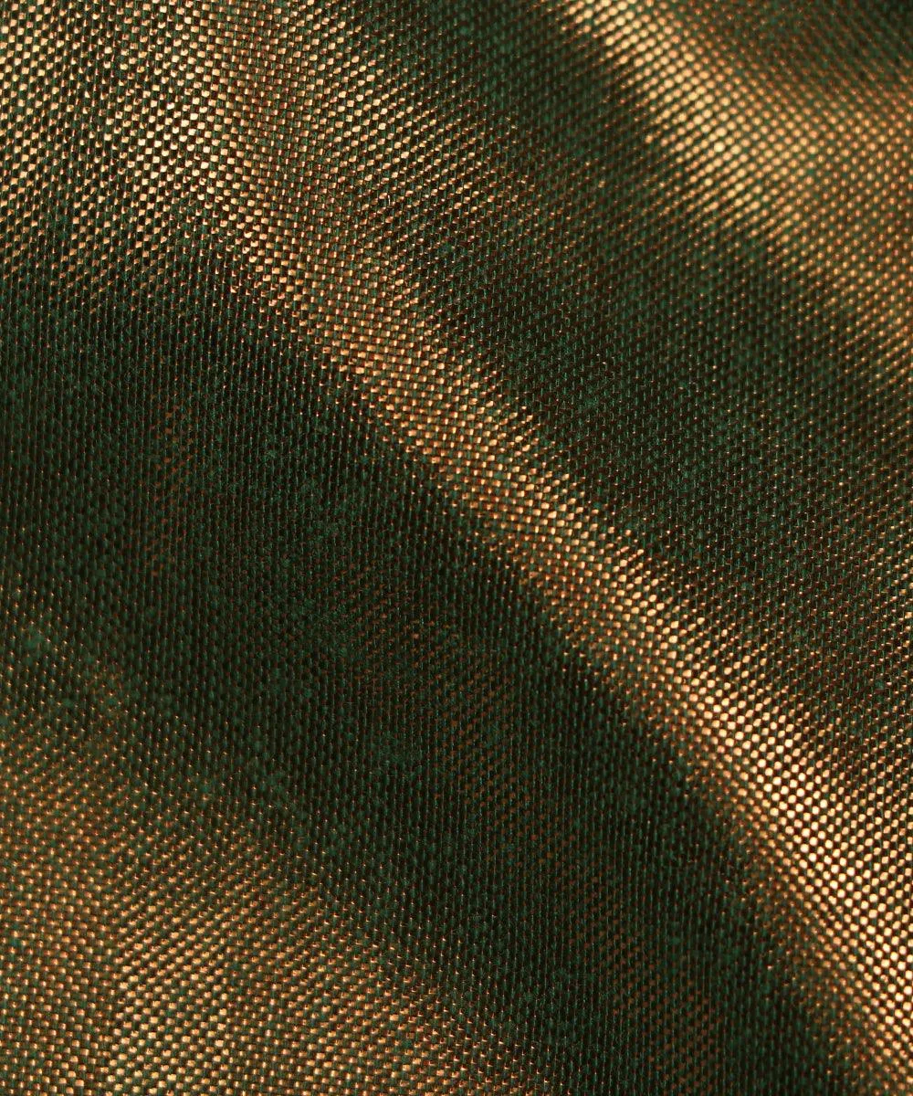 Green Copper Colour Plain Shimmer Fabric
