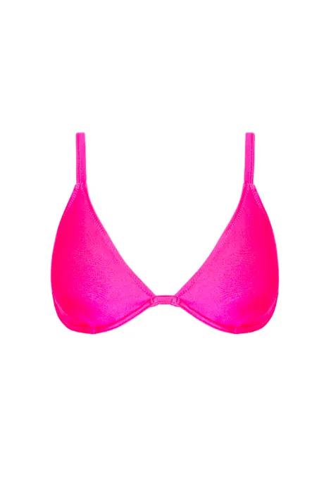 KULANI KINIS UNDERWIRE TRIANGLE D  CUP TOP - POSH PINK