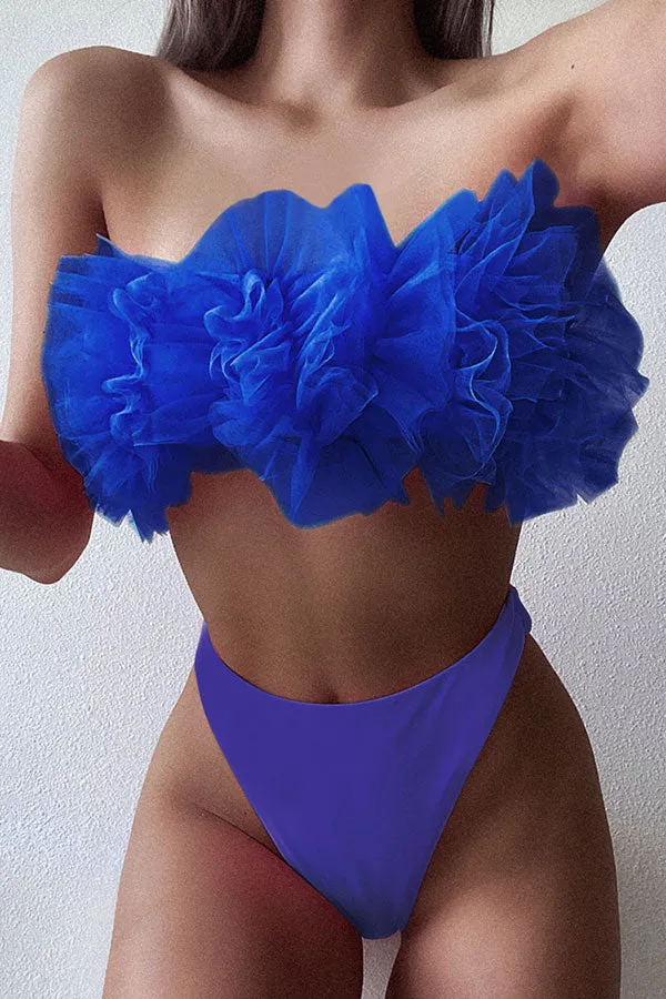 Mesh Patchwork Sweet Beach Bikini